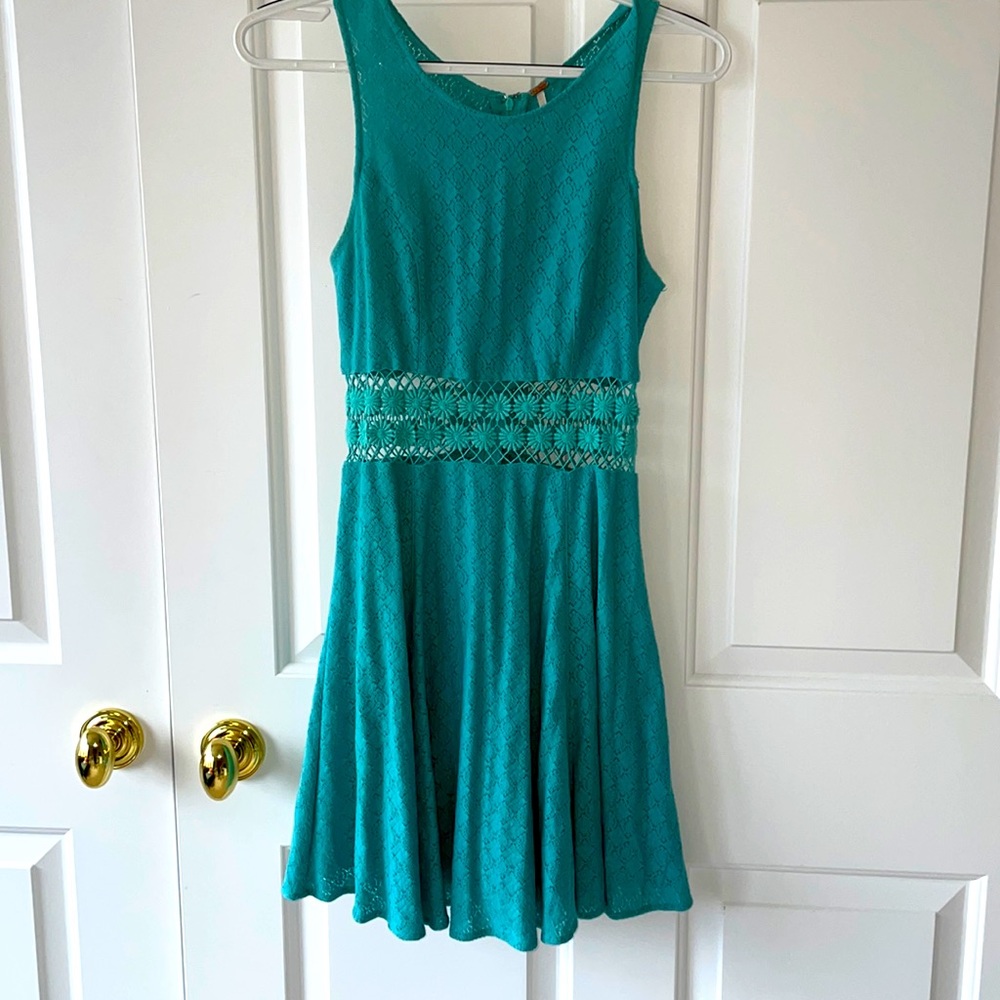 Free People soft and pretty turquoise dress
